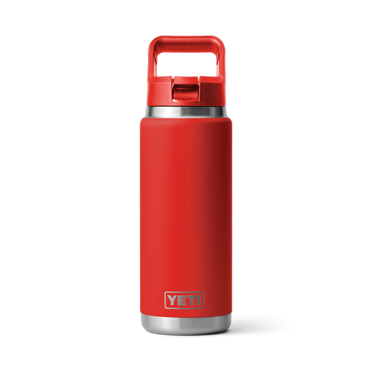 YETI Rambler 26 OZ Rescue Red Straw Bottle