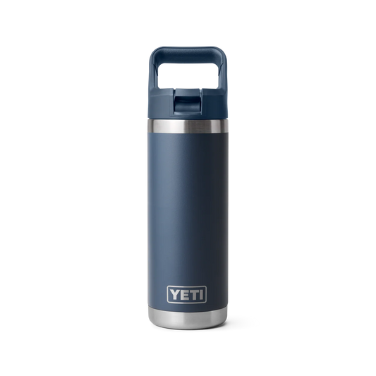 YETI Rambler 18 OZ Navy Straw Bottle