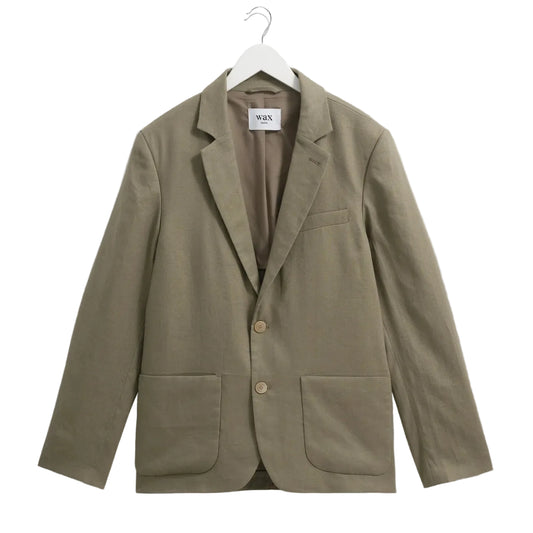 Wax London Fintry Linen Khaki Blazer