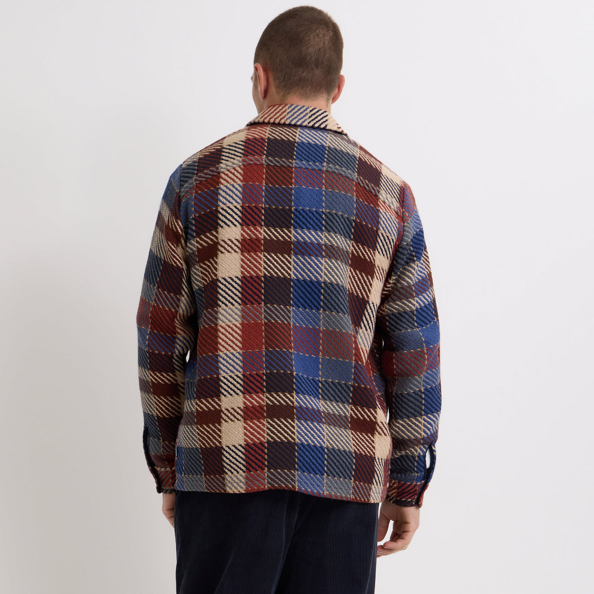 Wax London Whiting Pike Check Rust Multi Overshirt