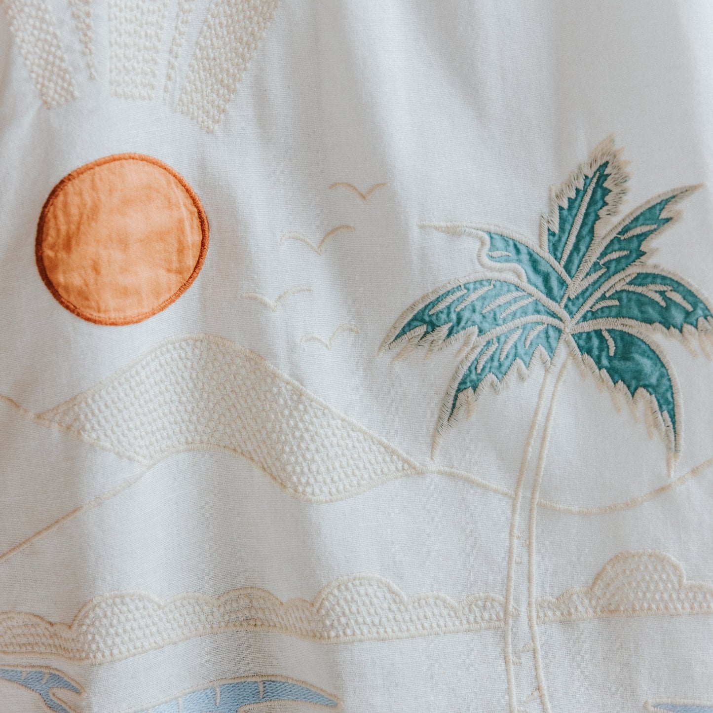 Wax London Didcot Summer Embroidered SS Ecru Shirt