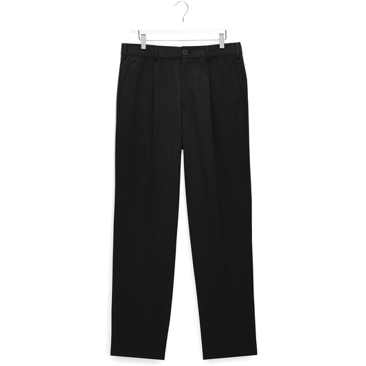 Wax London Aubyn Cotton Tencel Black Trouser