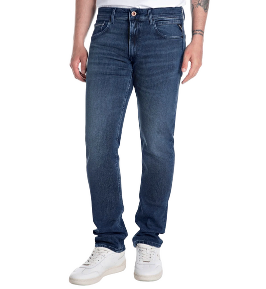 Replay Anbass Touch Stretch Dark Denim Slim Jean