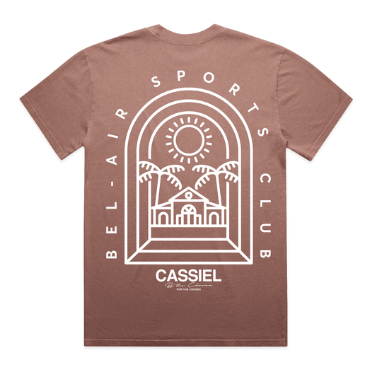 Cassiel Bel Air Sports Club Faded Pink Tee