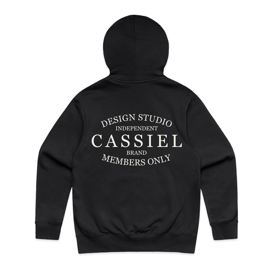 Cassiel Clo Brand Black Heavyweight Hoodie Sweatshirt