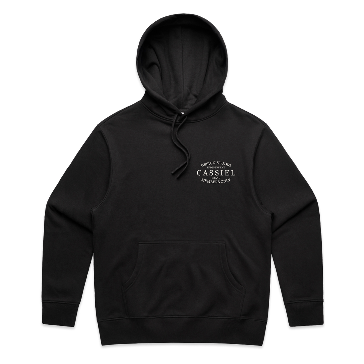Cassiel Clo Brand Black Heavyweight Hoodie Sweatshirt