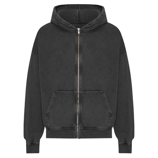 Colorful Standard Organic Oversized Faded Black Zip Hoodie