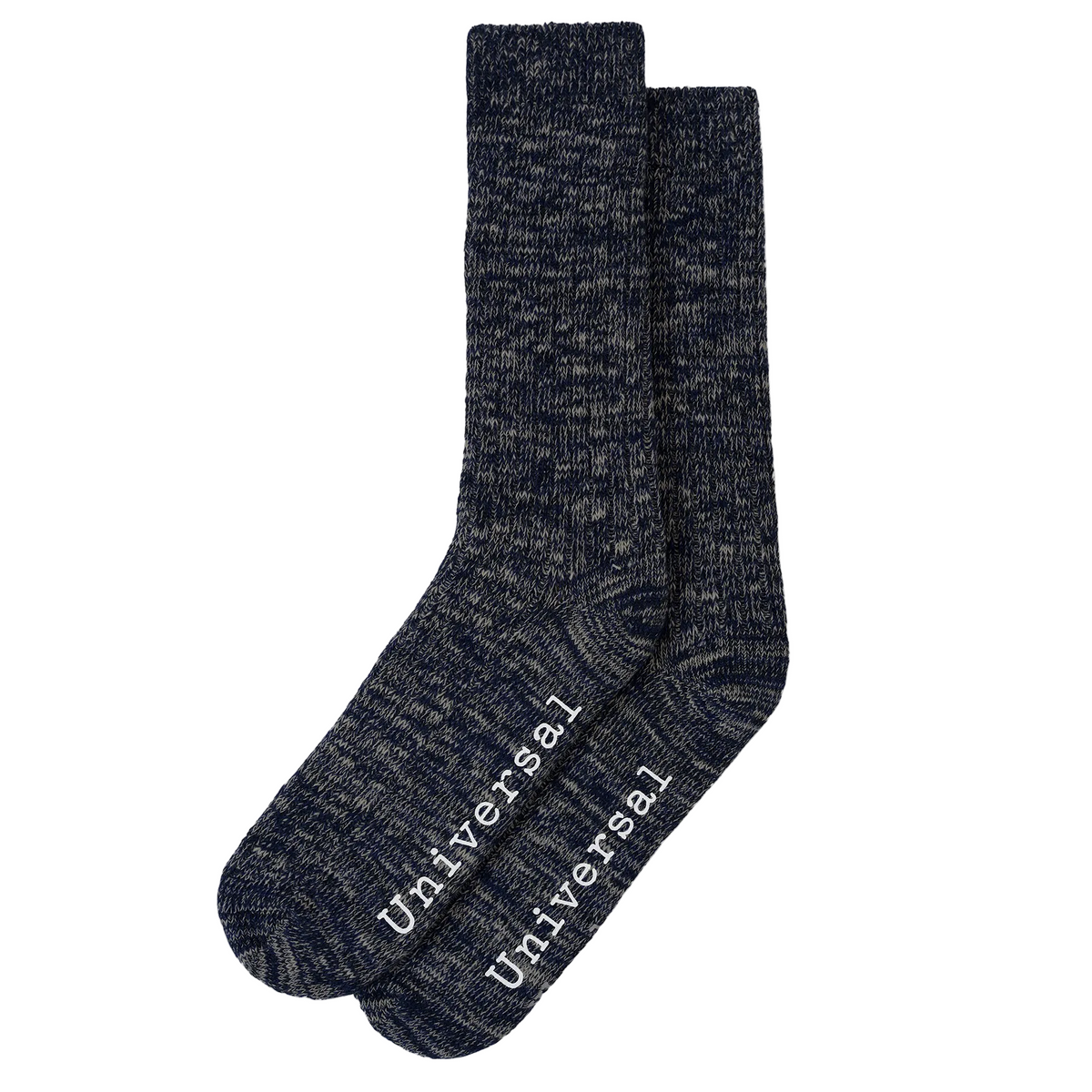Universal Works Slub Knit Charcoal Socks