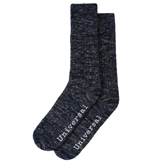 Universal Works Slub Knit Charcoal Socks