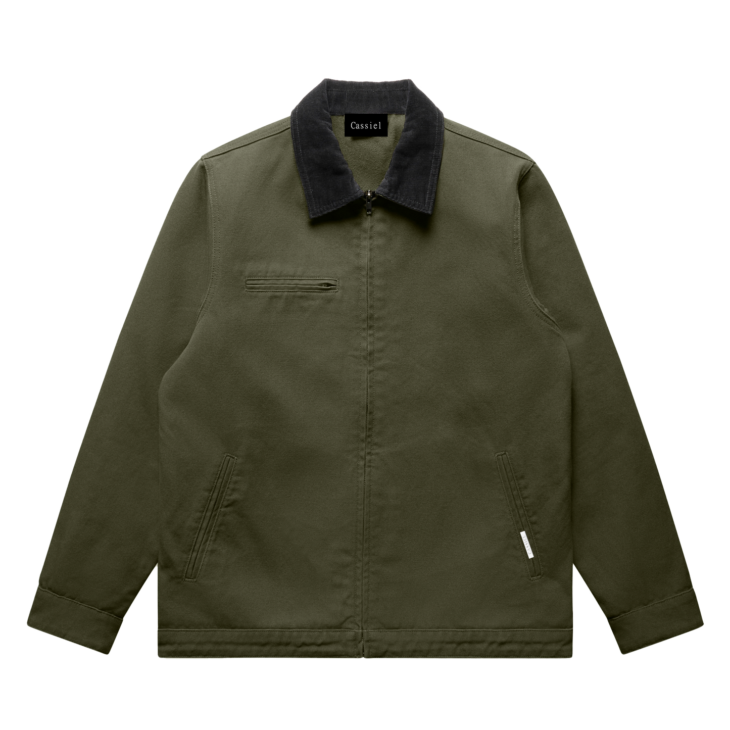 Cassiel Canvas Cord Collar Green Jacket