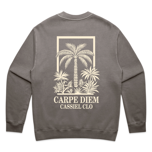 Cassiel Clo Carpe Diem Faded Grey Sweatshirt