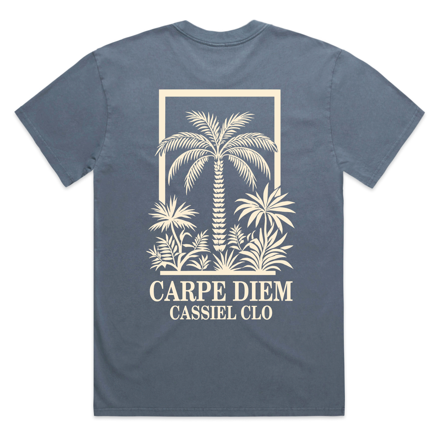 Cassiel Clo Carpe Diem Faded Indigo Tee