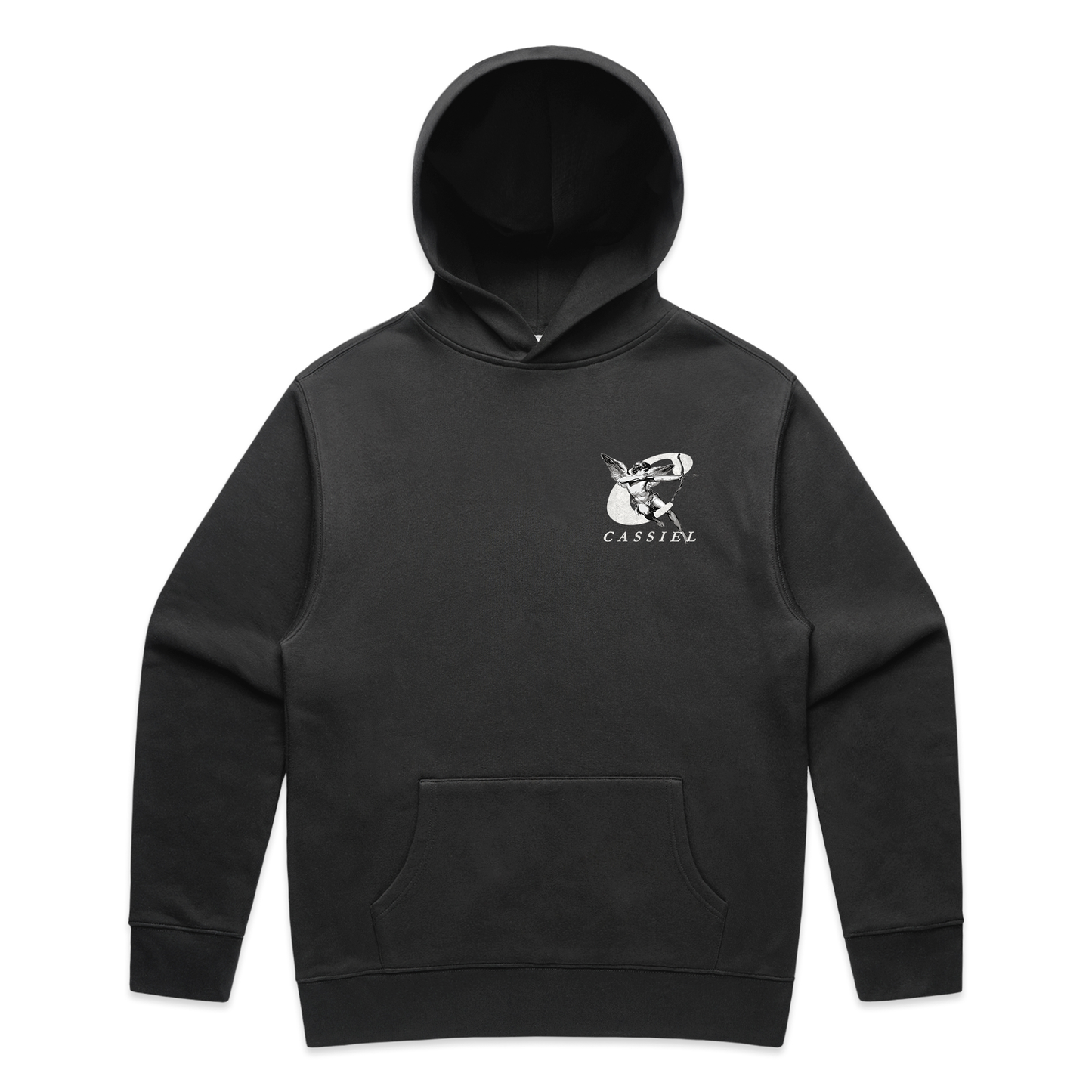 Cassiel Clo Cherub Faded Black Hoodie