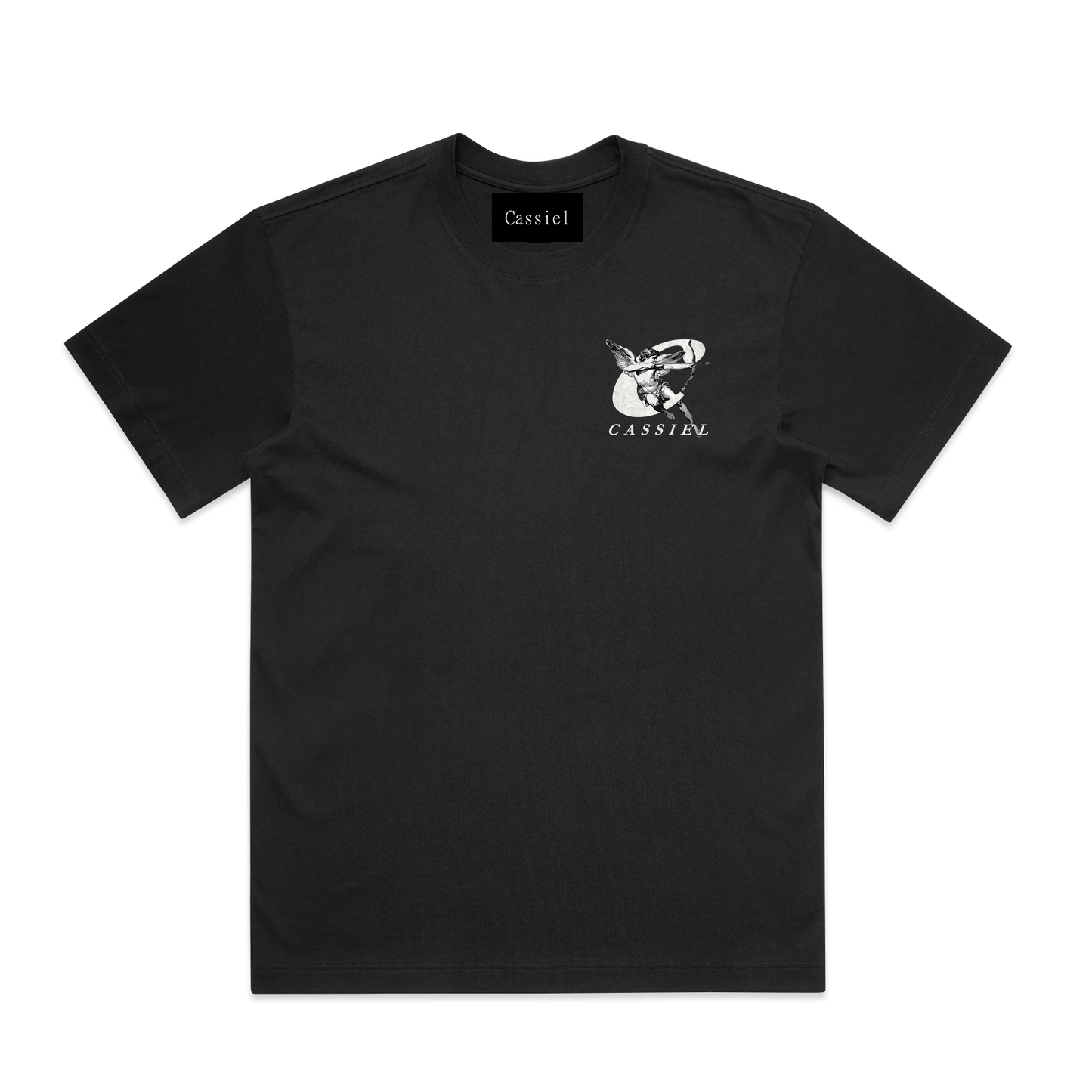 Cassiel Cherub Box Black Tee