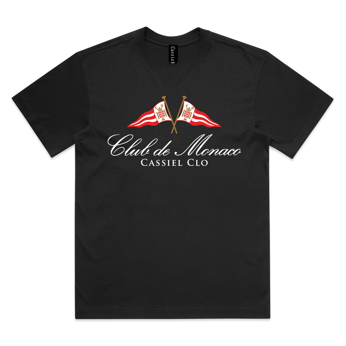 Cassiel Clo Club De Monaco Box Black Tee