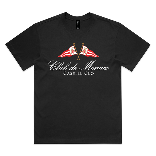 Cassiel Clo Club De Monaco Box Black Tee