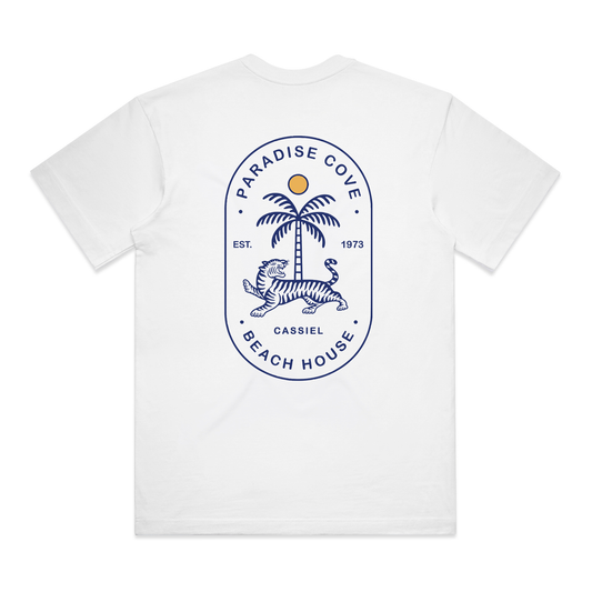 Cassiel Clo Paradise Cove Box White Tee