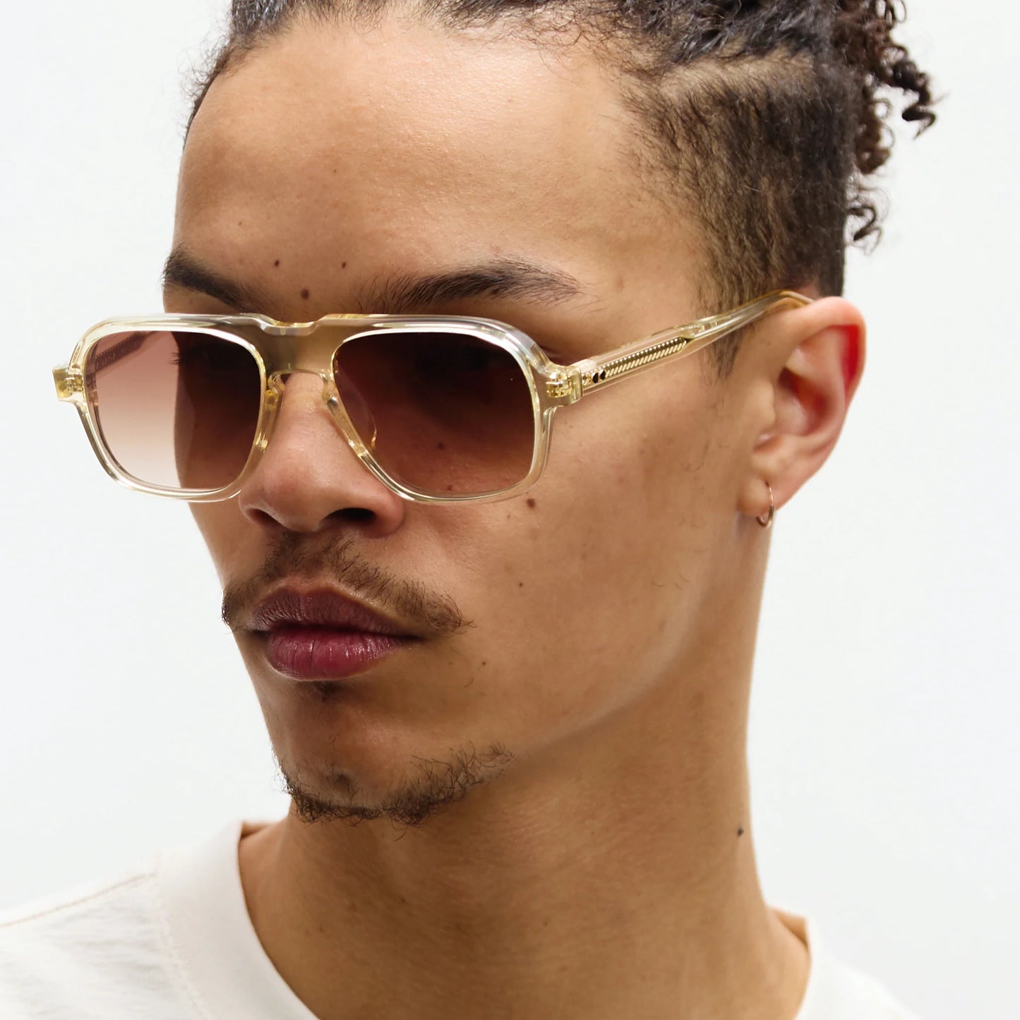 Oscar Deen Fraser Champagne Chocolate Brown Gradient Sunglasses