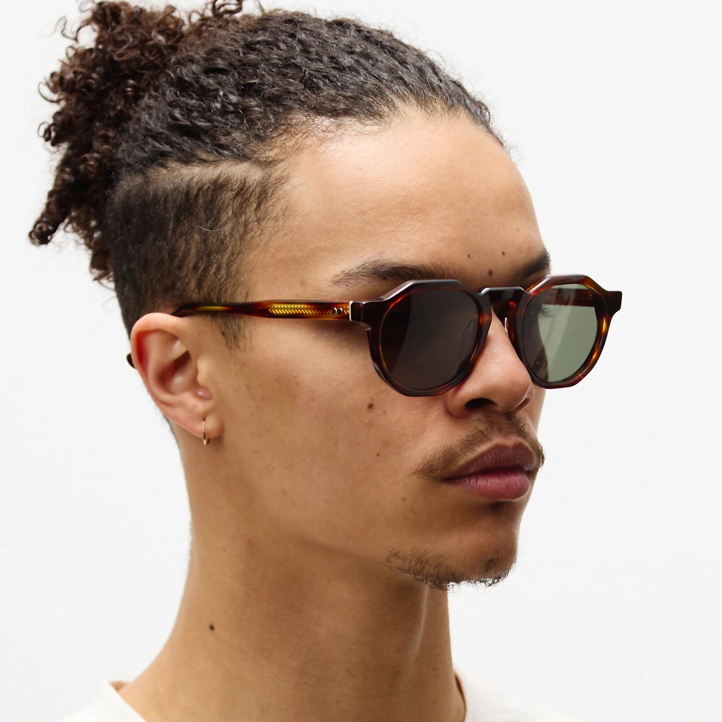 Oscar Deen Pinto Champagne Moss Green Sunglasses