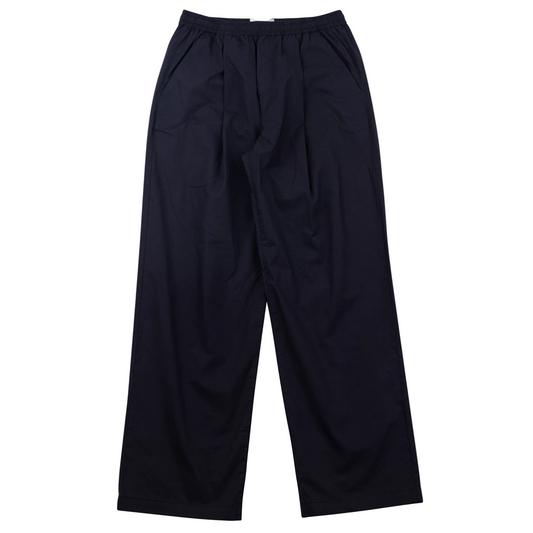 Folk Drawcord Loose Stretch Cotton Black Trouser