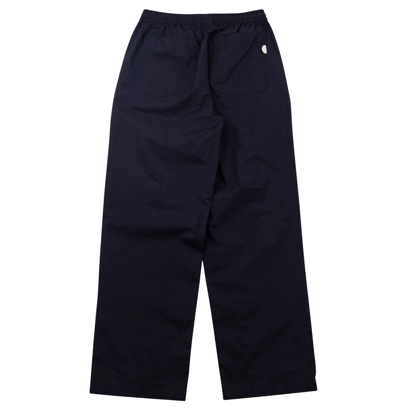 Folk Drawcord Loose Stretch Cotton Black Trouser