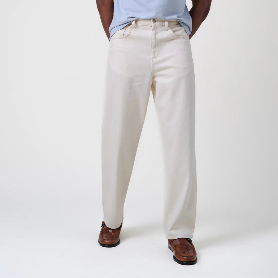 Wax London Felix Ecru Denim Loose Fit Jean