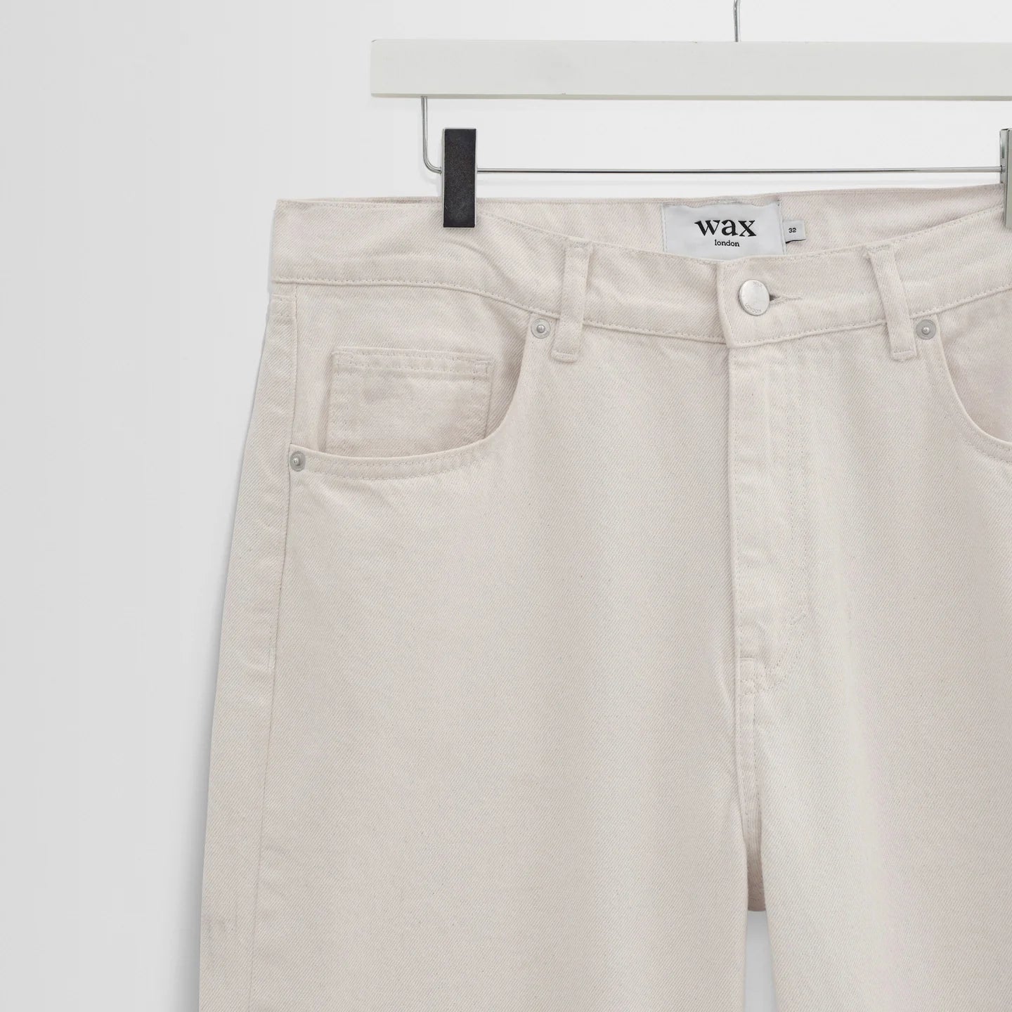 Wax London Felix Ecru Denim Loose Fit Jean