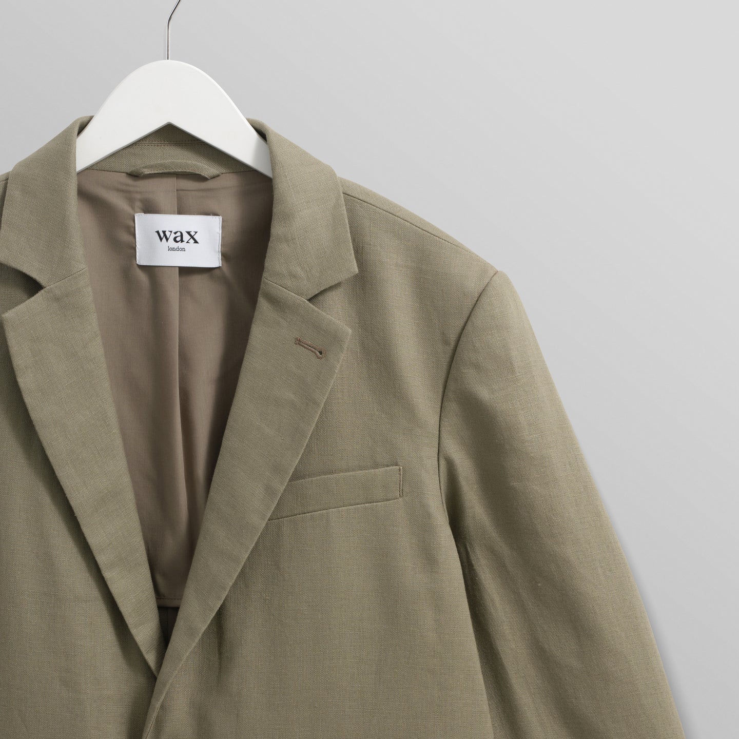 Wax London Fintry Linen Khaki Blazer