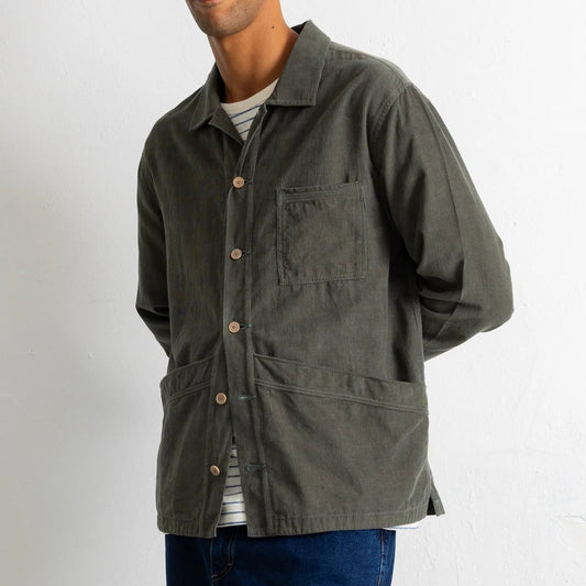 Folk Meyer Cord Dark Sage Shirt Jacket