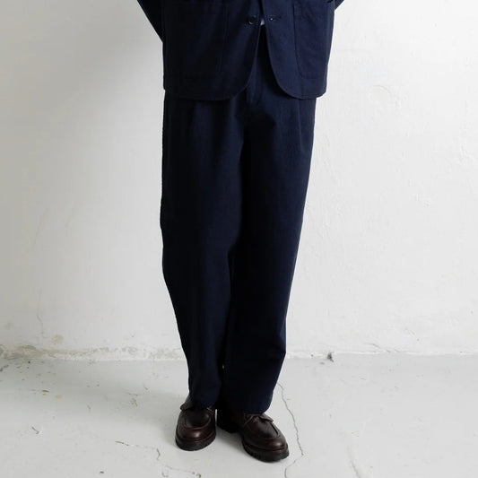 Folk Lightweight Moleskin Wide Fit Navy Trouser