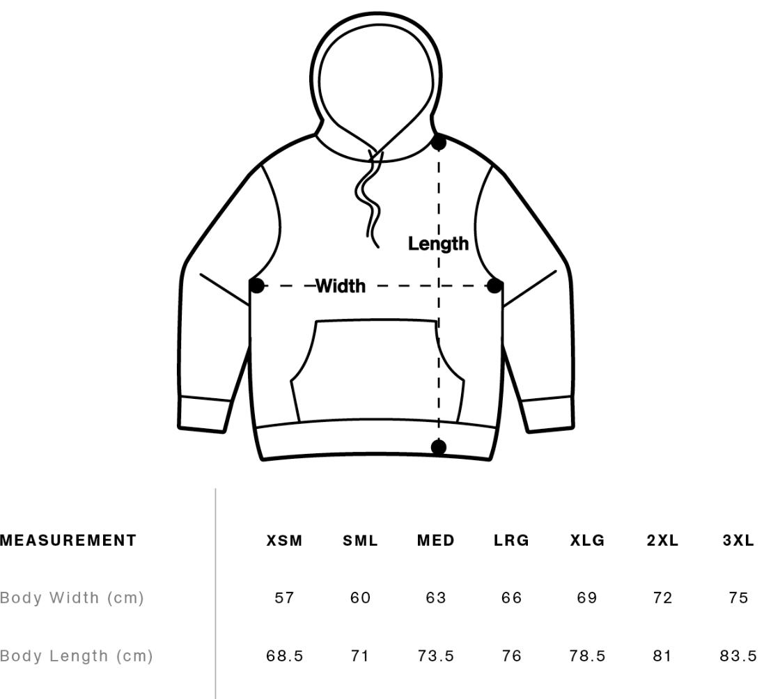 Cassiel Clo Brand Black Heavyweight Hoodie Sweatshirt