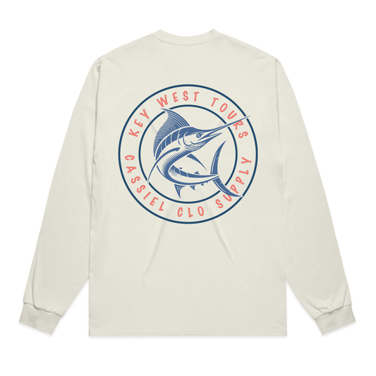 Cassiel Tour Heavyweight Long Sleeve Ecru Tee