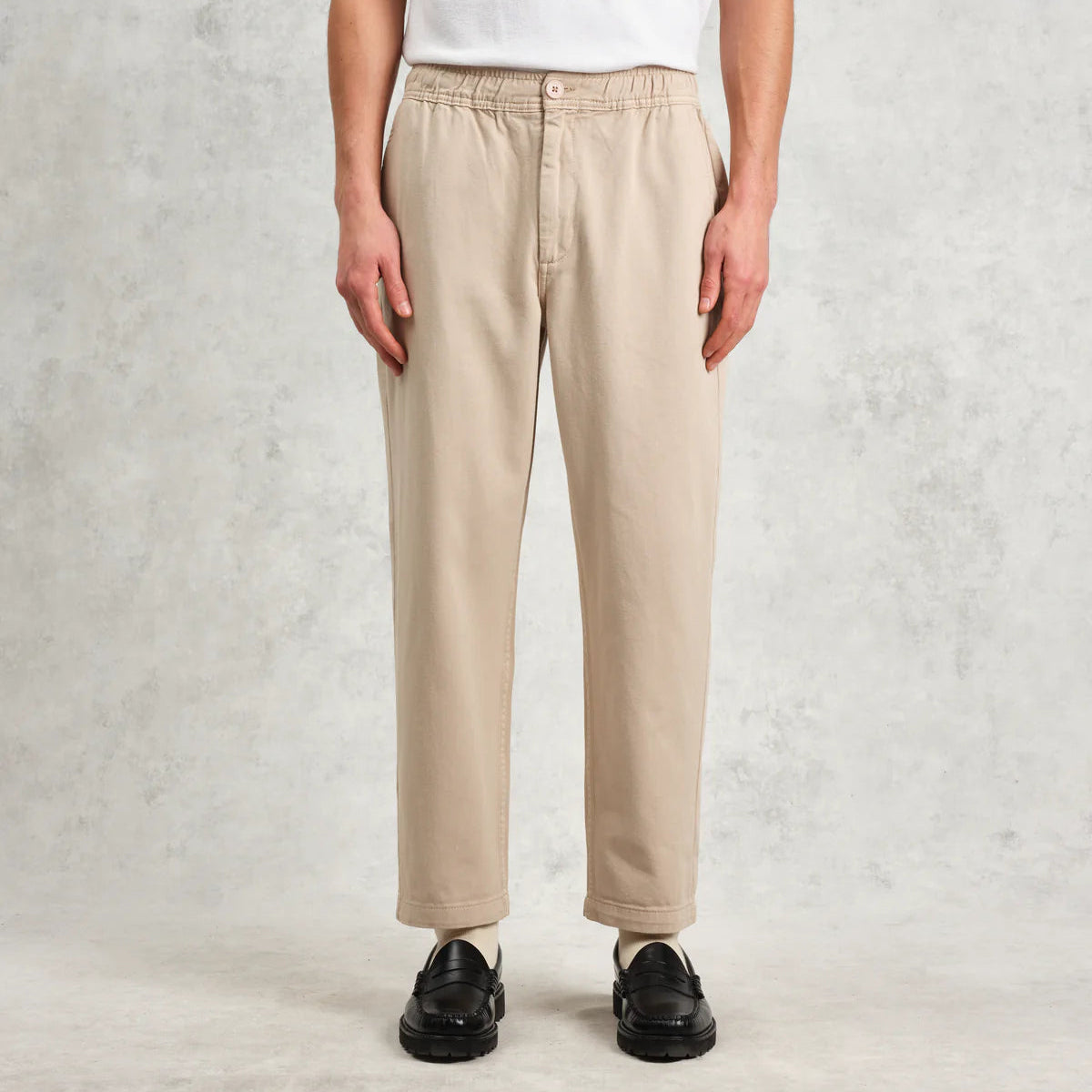 Wax London Kurt Cotton Twill Stone Trouser