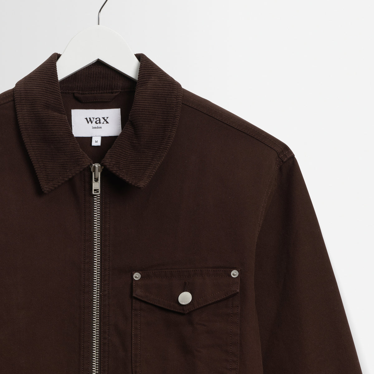Wax London Mason Dark Brown Canvas Work Jacket