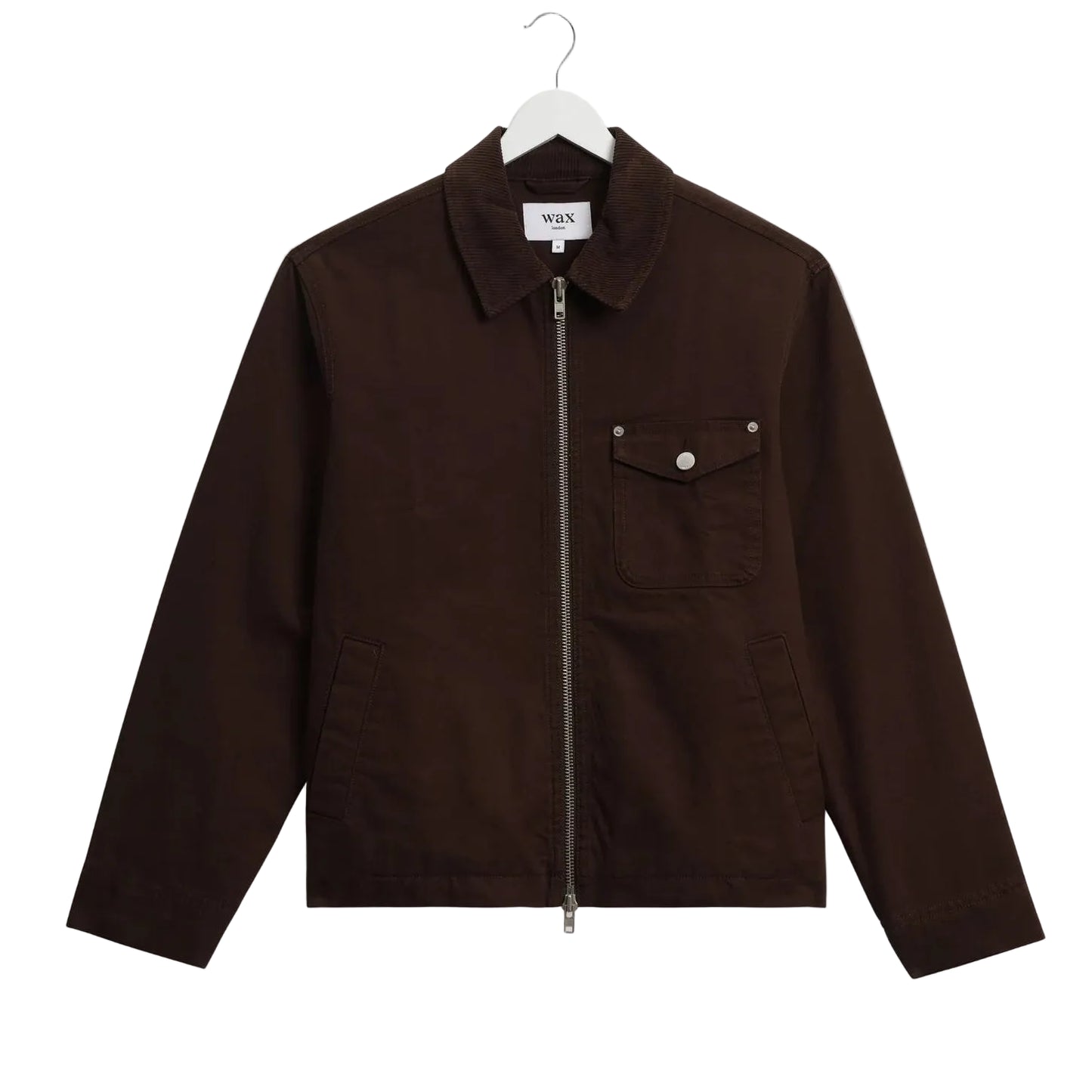 Wax London Mason Dark Brown Canvas Work Jacket