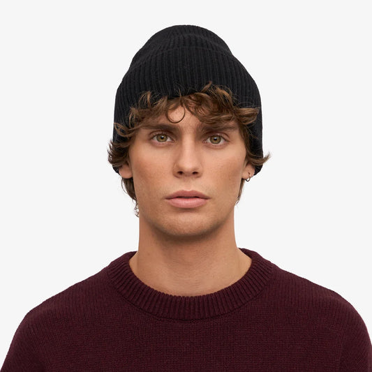Colorful Standard Merino Wool Deep Black Beanie
