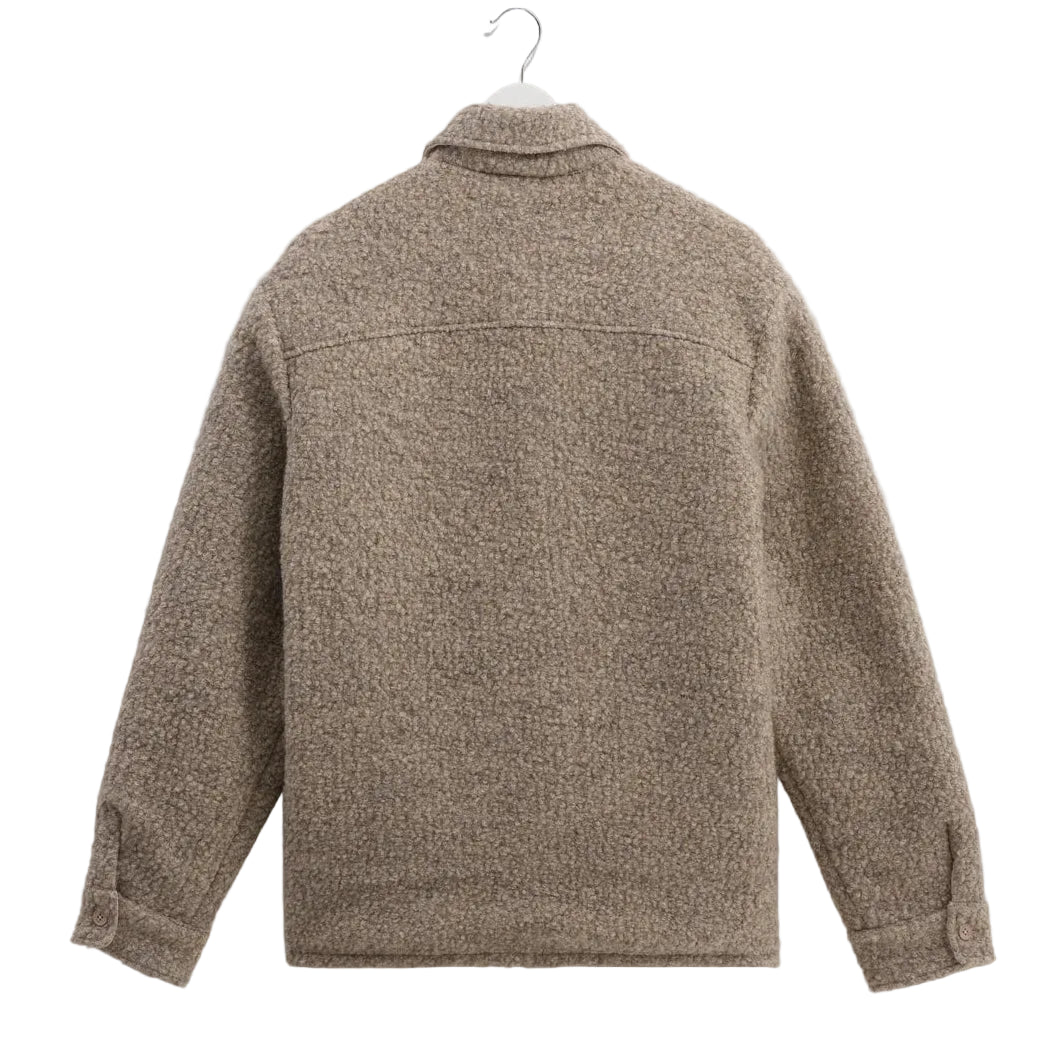 Wax London Mount Reversible Bobble Wool Natural Overshirt