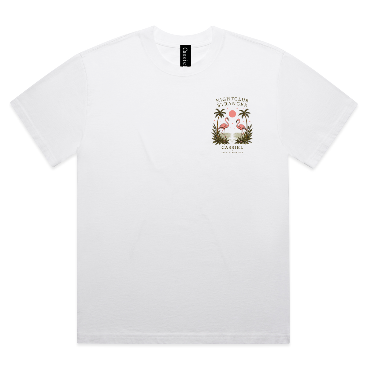 Cassiel Clo Nighclub Stranger Faded White Tee