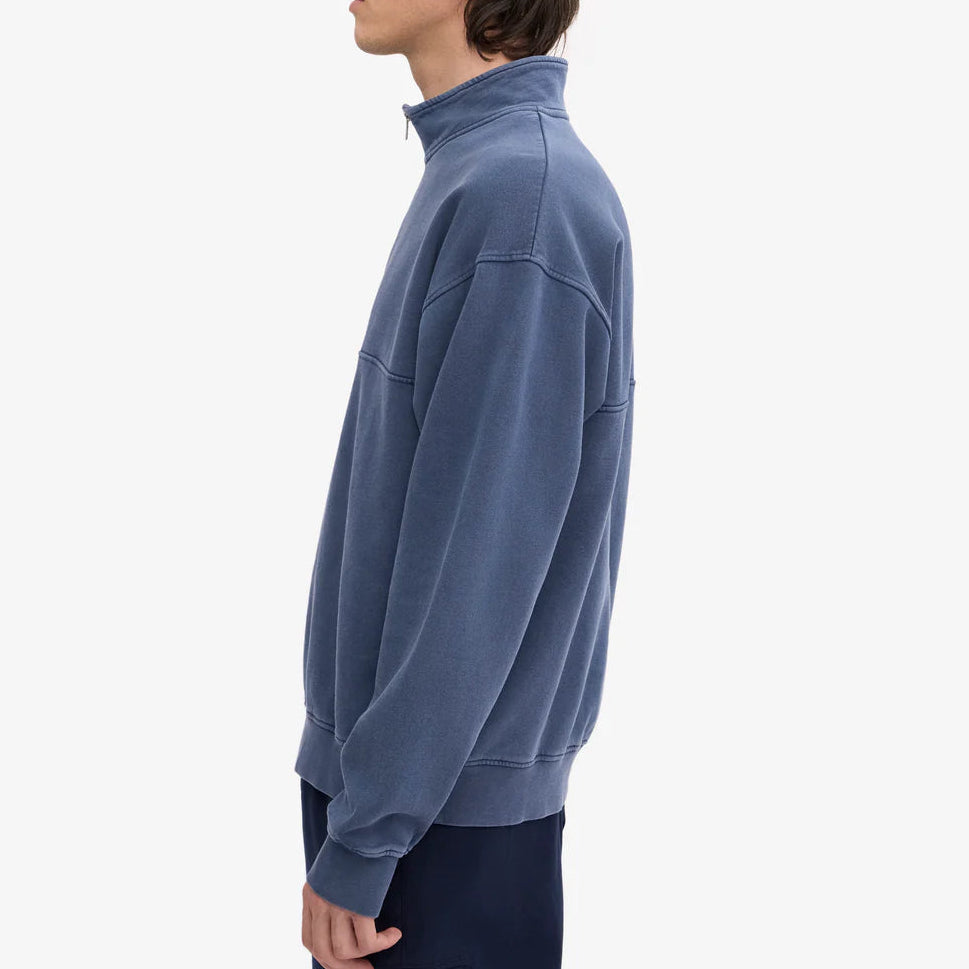 Colorful Standard Classic Organic Neptune Blue Quarter Zip Sweatshirt