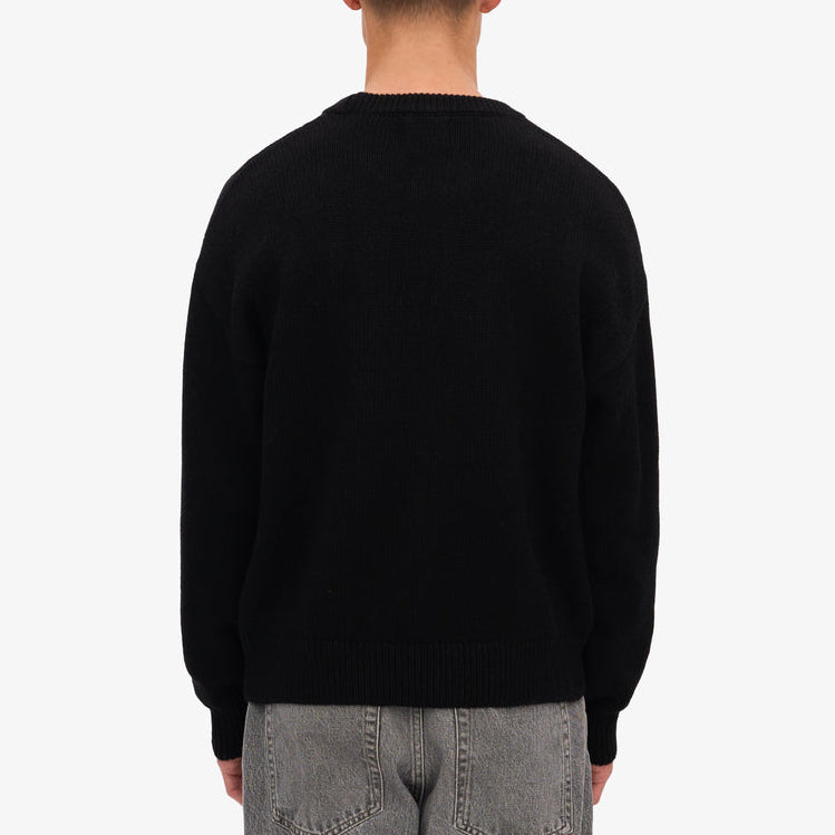 Colorful Standard Deep Black Oversized Merino Wool Crew Knit