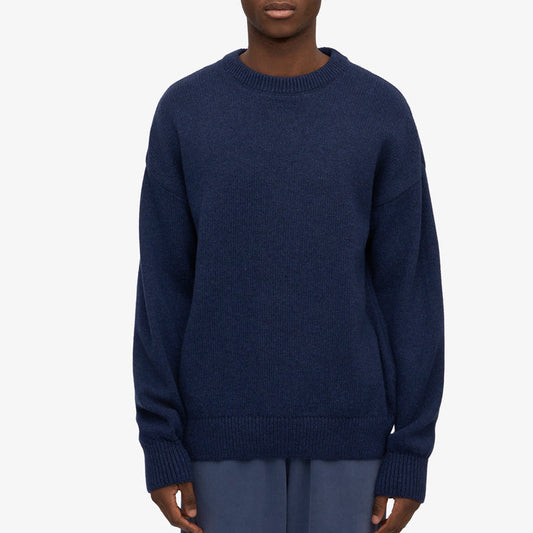 Colorful Standard Marine Blue Oversized Merino Wool Crew Knit
