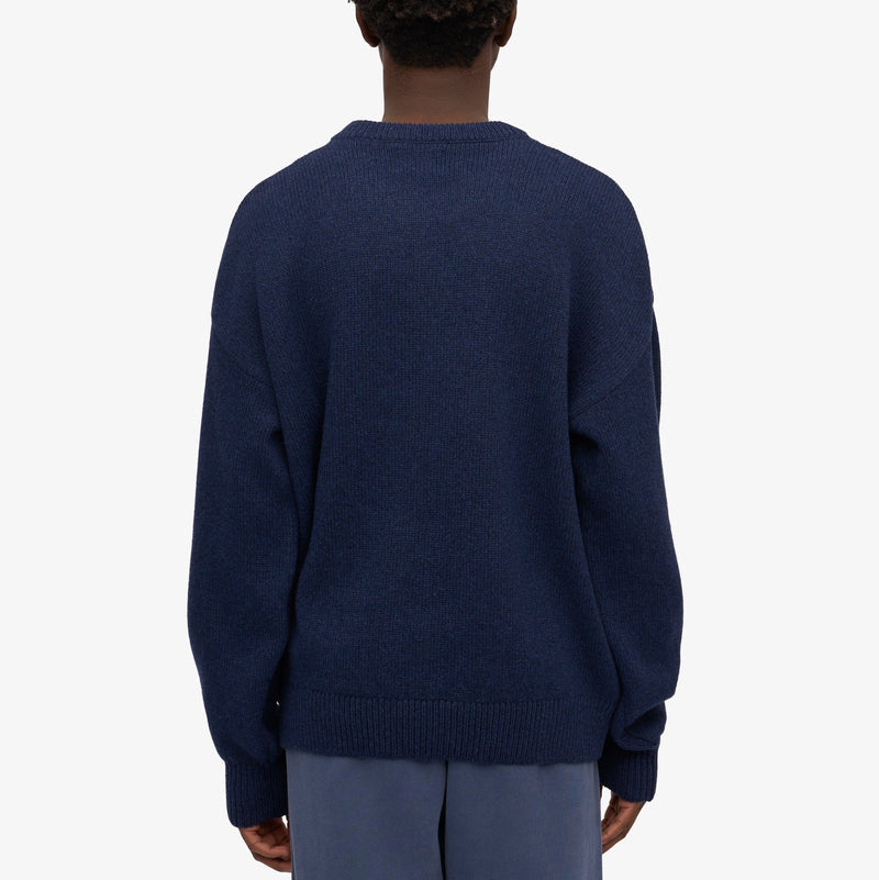 Colorful Standard Marine Blue Oversized Merino Wool Crew Knit