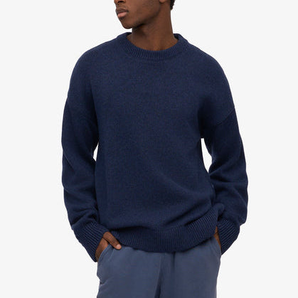 Colorful Standard Marine Blue Oversized Merino Wool Crew Knit