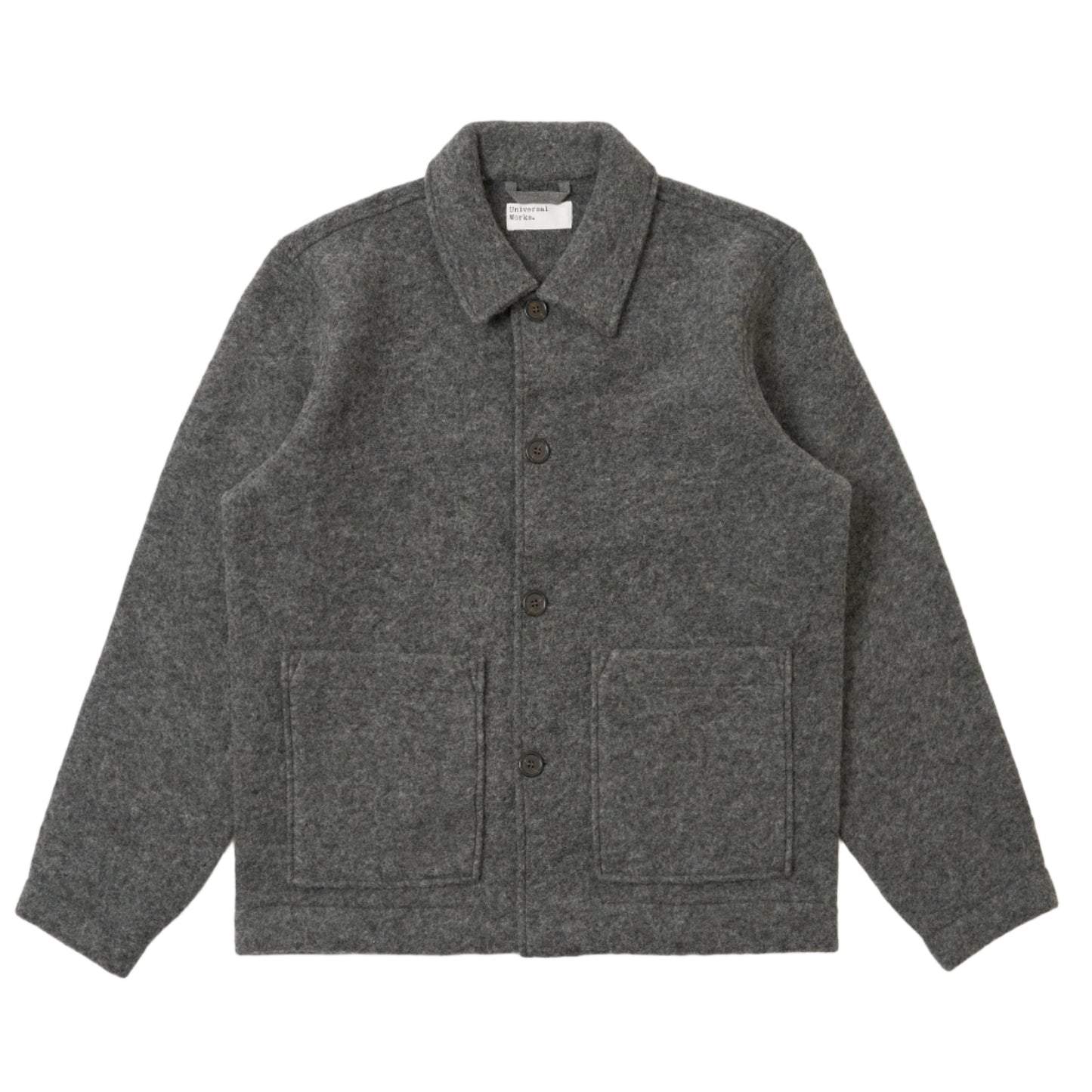 Universal Works Rams Wool Fleece Marl Grey Jacket