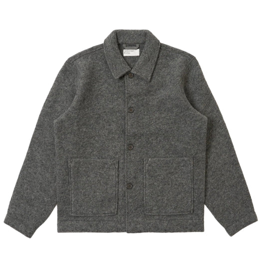 Universal Works Rams Wool Fleece Marl Grey Jacket
