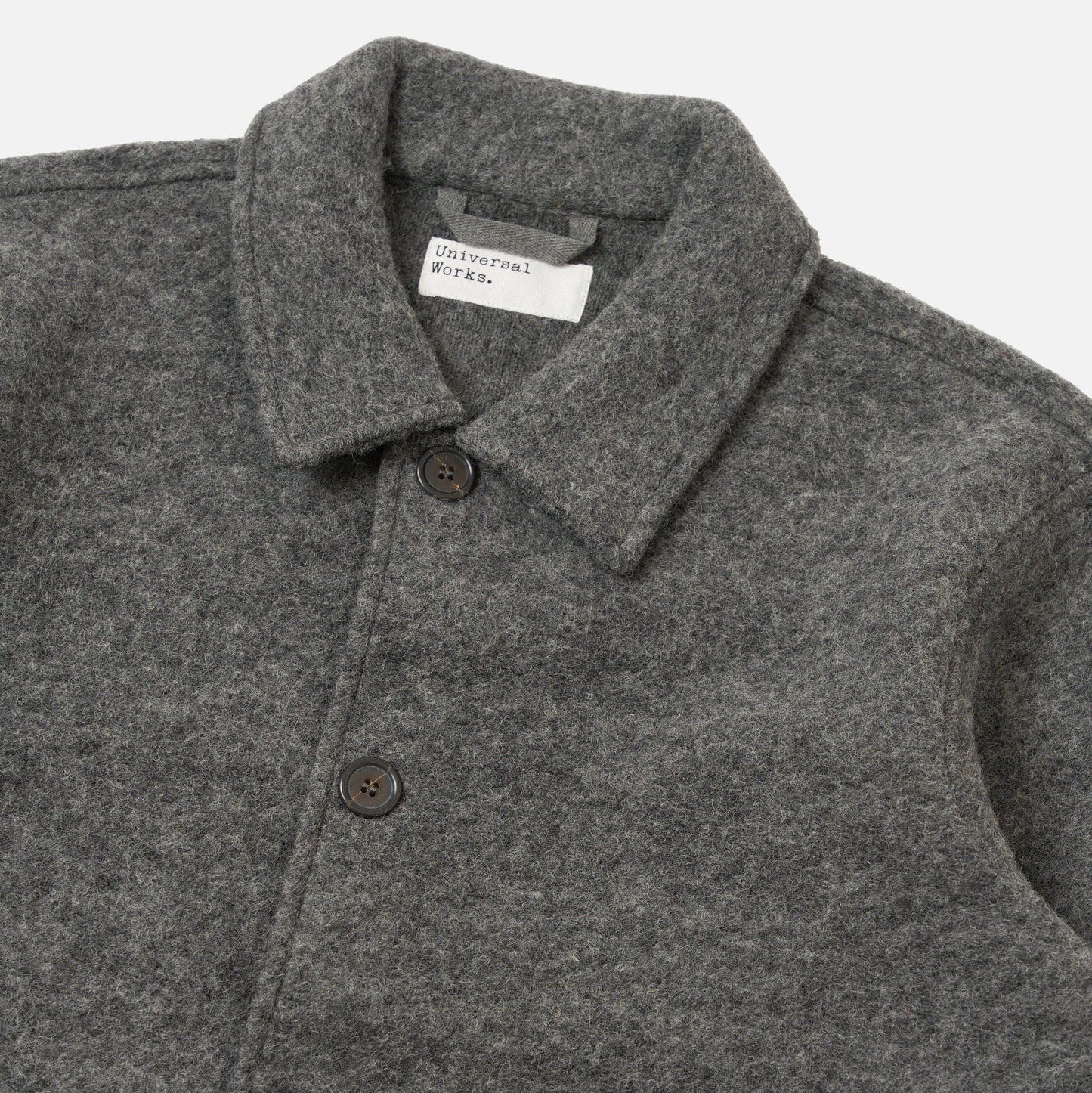 Universal Works Rams Wool Fleece Marl Grey Jacket