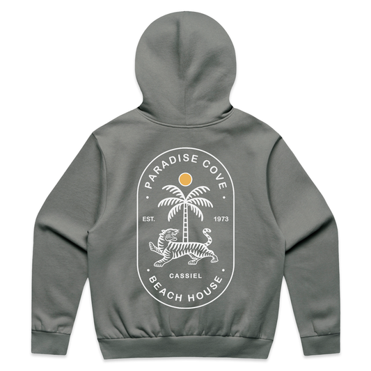 Cassiel Paradise Cove Steel Grey Box Hoodie Sweatshirt