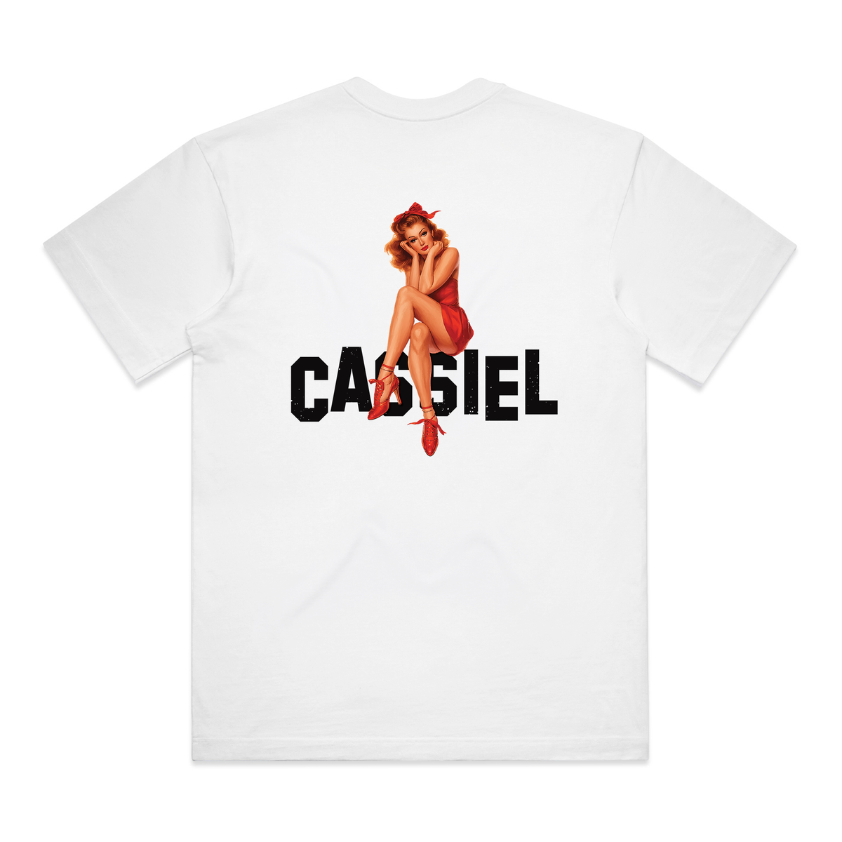 Cassiel Clo Pinup Box White Tee