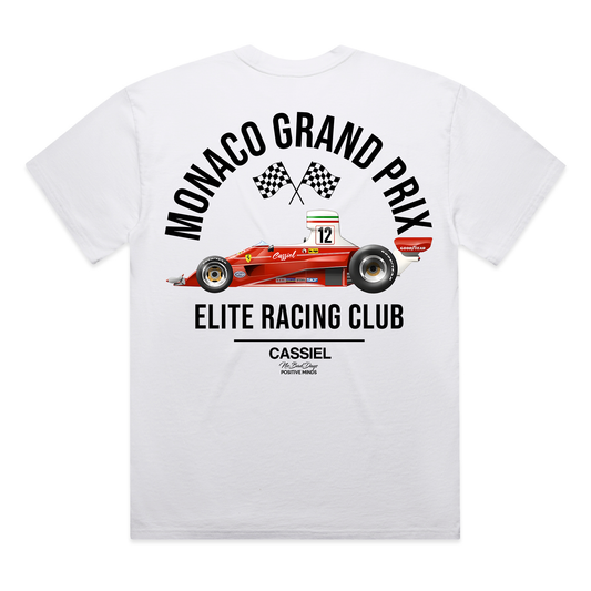 Cassiel Clo Monaca Grand Prix Faded White Tee