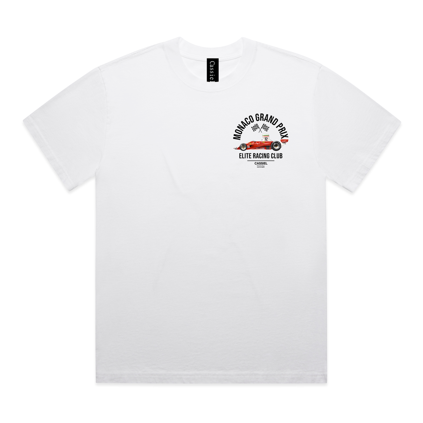 Cassiel Clo Monaca Grand Prix Faded White Tee